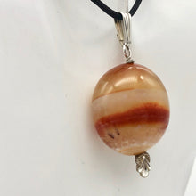 Load image into Gallery viewer, Natural Carnelian Agate Oval &amp; Sterling Silver Pendant | 28x24.5x16mm | 2&quot; Long - PremiumBead Primary Image 1
