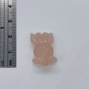 Swim Carved Rose Quartz Koi Goldfish Bead