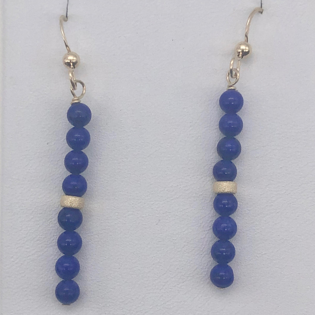 Natural AAA Lapis with 14K Rose Gold Filled Earrings | 2