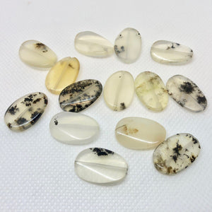 3 Dendritic Golden Peruvian Opal Beads 003422 - PremiumBead Alternate Image 2