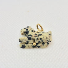 Load image into Gallery viewer, Carved Dalmatian Stone Pony 22K Vemeil Pendant! 509271DSG - PremiumBead Alternate Image 7
