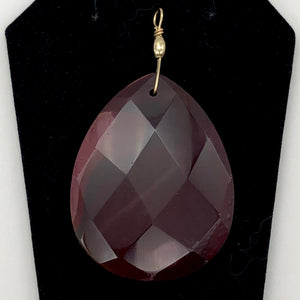 Deep Red Natural Mookaite Centerpiece 14K Gold Filled Wire Wrap Pendant