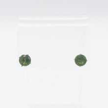 Load image into Gallery viewer, August 7mm Lab Peridot &amp; Sterling Silver Stud Earrings 9780A - PremiumBead Alternate Image 5
