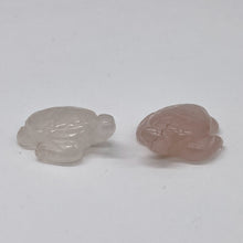 Load image into Gallery viewer, Majestic 2 Carved Rose Quartz Sea Turtle Beads
