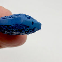 Load image into Gallery viewer, Carved Blue Cinnabar Dragon Beads | 32x18x12 | Blue | Rectangle | 4 beads | - PremiumBead Alternate Image 3
