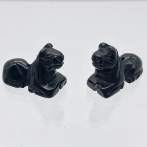 Black Stallion 2 Obsidian Horse Pony Beads - PremiumBead Primary Image 1