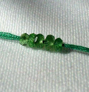 Genuine 5 Tsavorite Green Garnet Faceted Roundel 3mm Beads 000491B - PremiumBead Primary Image 1