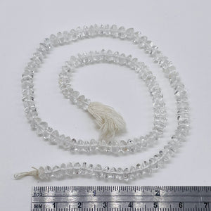 Quartz Polished Roundel Bead 12" Strand | 5x3 to 5x2mm | Clear | 105 Beads |
