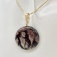 Load image into Gallery viewer, Porcelain Jasper 30mm Disc and 14K Gold Filled Pendant 510602H - PremiumBead Alternate Image 3
