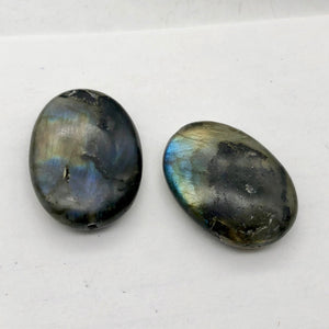 Flashy Labradorite Palm Stone | 27x21x8-30x22x8mm, | Oval | 2/parcel | - PremiumBead Alternate Image 4