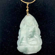 Load image into Gallery viewer, Precious Stone Jewelry Carved Quan Yin Pendant in Green White Jade and Gold - PremiumBead Alternate Image 6
