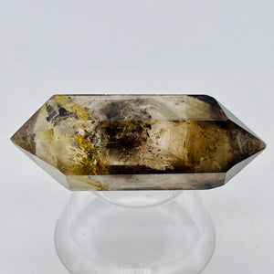87ct "Key Hole" Quartz Shaman Crystal Double Terminated | 46x15x15mm | Smoky | 1