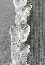 Load image into Gallery viewer, Fluttering 2 Hand Carved Quartz Butterfly Beads | 21x18x5mm | Clear - PremiumBead Alternate Image 8
