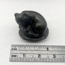 Load image into Gallery viewer, Carved Teak Kitty Cat On Clam Shell Ojime Netsuke Bead | 19x19x23mm | Brown - PremiumBead Alternate Image 4
