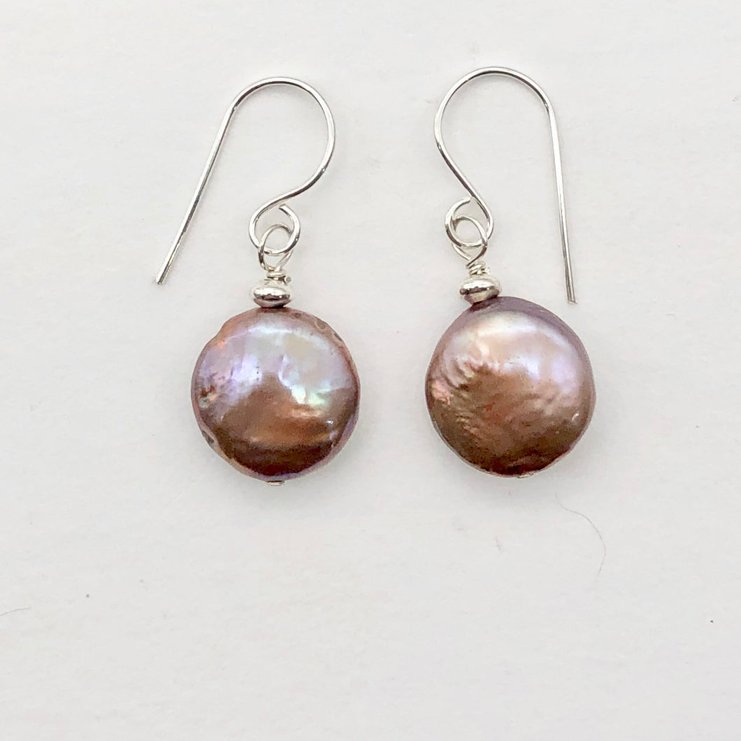 Pearl Dangle Sterling Silver Earrings | 1 1/4