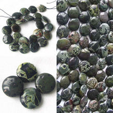 Load image into Gallery viewer, 4 Green Sediment Stone 18mm Coin Beads 8722 - PremiumBead Alternate Image 4
