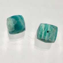 Load image into Gallery viewer, Amazonite Stone Cube | 8x8mm | Blue White | 2 Bead(s)

