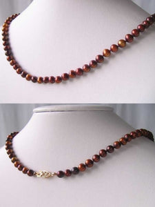 Golden Bronze 6.5mm Freshwater Pearl & 14Kgf 22 inch Necklace 9915J - PremiumBead Primary Image 1