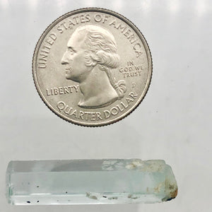 One Rare Natural Aquamarine Crystal | 32x7x7mm | 19.925cts | Sky blue | - PremiumBead Alternate Image 7