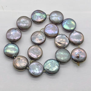 9 Shimmer Silvery Platinum FW Coin Pearls 9447