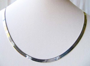 Sleek! Silver 3mm Herringbone Chain 30" Necklace 10004C - PremiumBead Alternate Image 2