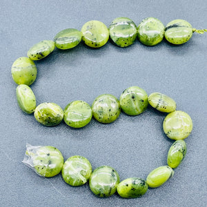 10 Premium Speckle Nephrite 10x5mm Jade Beads 10261