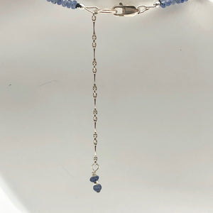41cts Genuine Untreated Blue Sapphire & Sterling Silver Necklace 203285 - PremiumBead Alternate Image 2