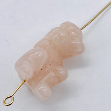 Load image into Gallery viewer, Adorable 2 Carved Rose Quartz Monkey Beads | 20.5x12x11mm | Pink
