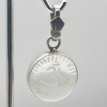 Load image into Gallery viewer, Om or Aum Quartz Sterling Silver Pendant Necklace | 21x10mm | 1 1/2&quot; long | - PremiumBead Alternate Image 3
