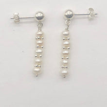 Load image into Gallery viewer, Creamy FW Pearls Sterling Silver Drop/Dangle | 1 &quot; Long| White | 1 Post Earrings
