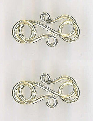 2 Clasps of Beautiful Sterling Silver 'S' Clasps (2.7G Each) 003909 - PremiumBead Primary Image 1