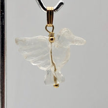 Load image into Gallery viewer, Quartz Dove Pendant Necklace|Semi Precious Stone Jewelry|14kgf Pendant - PremiumBead Alternate Image 4

