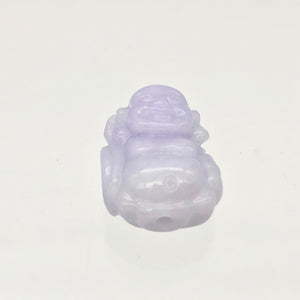 23cts Hand Carved Buddha Lavender Jade Pendant Bead | 20.5x14.5x9.5mm | Lavender - PremiumBead Alternate Image 3