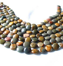 Load image into Gallery viewer, 4 Oregon Owyhee Jasper Coin Beads 008939 - PremiumBead Primary Image 1
