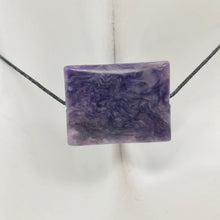 Load image into Gallery viewer, 25cts of Rare Rectangular Pillow Charoite Bead | 1 Beads | 23x18x7mm | 10872A - PremiumBead Alternate Image 7
