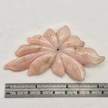 Load image into Gallery viewer, Hand Carved Amazing Pink Peruvian Opal Flower Pendant Bead | 83x44x6mm| 85cts | - PremiumBead Alternate Image 4
