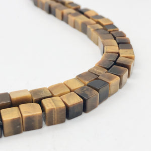 Wildly Exotic Tigereye Cube Bead 16 inch Strand | 6mm | Gold/Bronze | 109473 - PremiumBead Alternate Image 4