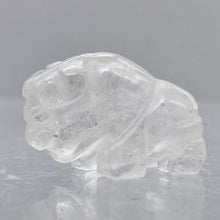 Load image into Gallery viewer, Charge! Quartz Bison / Buffalo Animal Figurine | 21x14x8mm | Clear
