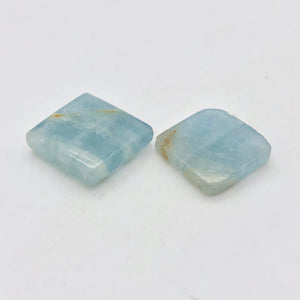 2 Unique Aquamarine Square Pendant Beads | 15x15x4mm | Blue | 2 Bead | 008145 - PremiumBead Alternate Image 5