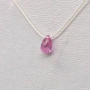 AAA Natural Brilliant Pink Sapphire .79cts Briolette Bead | 6x4mm |.79ct | Pink| - PremiumBead Alternate Image 5