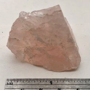 Rose Quartz Crystal Specimen - Three Sided Pyramid 46 Grams
