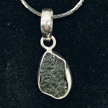 Load image into Gallery viewer, Moldavite Sterling Silver Drop | 1&quot; Long | Green | 1 Pendant |
