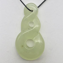 Load image into Gallery viewer, Carved Translucent Serpentine Infinity Pendant with Black Cord 10821V - PremiumBead Alternate Image 2
