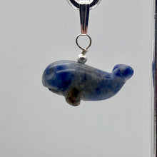 Load image into Gallery viewer, Sodalite Whale Pendant Necklace | Semi Precious Stone Jewelry | Silver Pendant - PremiumBead Alternate Image 5
