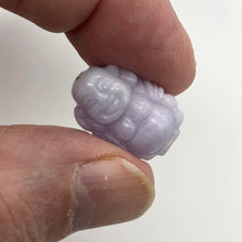 Load image into Gallery viewer, 26.9cts Hand Carved Buddha Lavender Jade Pendant Bead | 21x14.5x10mm | Lavender - PremiumBead Alternate Image 5
