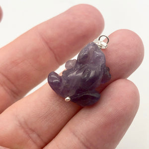 Ribbit Amethyst Frog Solid Sterling Silver Pendant 509266AMS - PremiumBead Alternate Image 3