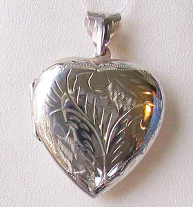 Love Sterling Silver Heart Locket Pendant 10029B - PremiumBead Alternate Image 2