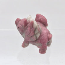 Load image into Gallery viewer, When Pigs Fly Rhodonite Winged Pig Figurine | 40x33x20mm | Pink/Grey | 34.5g - PremiumBead Alternate Image 7

