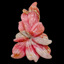 Load image into Gallery viewer, Peruvian Opal Flower Pendant | 65x45x7mm | Pink White | 1 Bead
