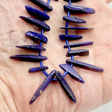 Load image into Gallery viewer, Natural Lapis Lazuli Pendant Bead Strand |15x3x5mm - 28x4x5mm| Blue | 53 Beads | - PremiumBead Alternate Image 6
